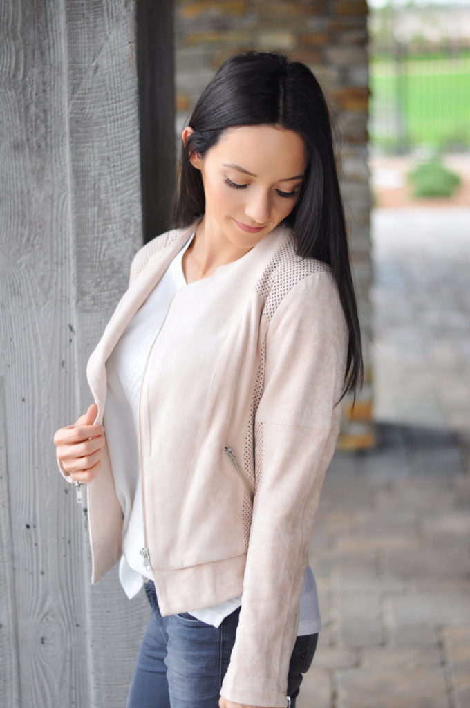 Blush and Suede Jacket | Outfits & Outings