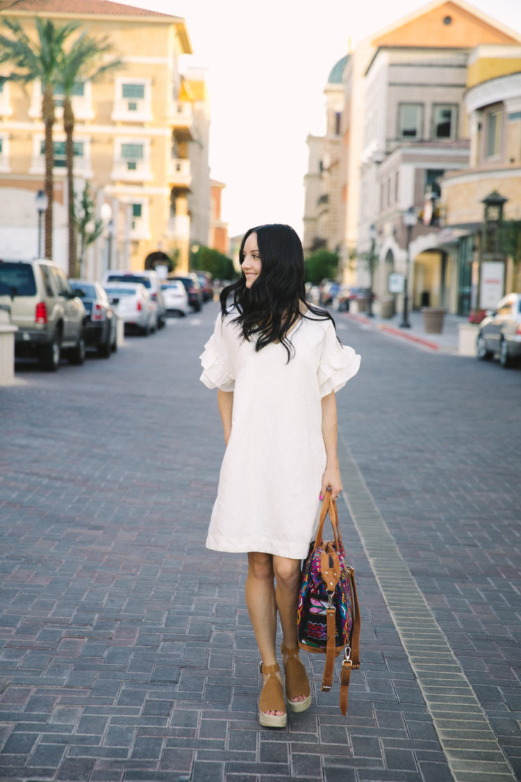 white shift dress, summer outfit
