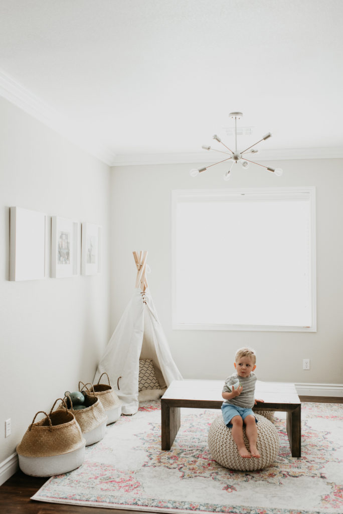 Neutral Playroom Ideas: Our Dining Room Turned Playroom | Outfits & Outings