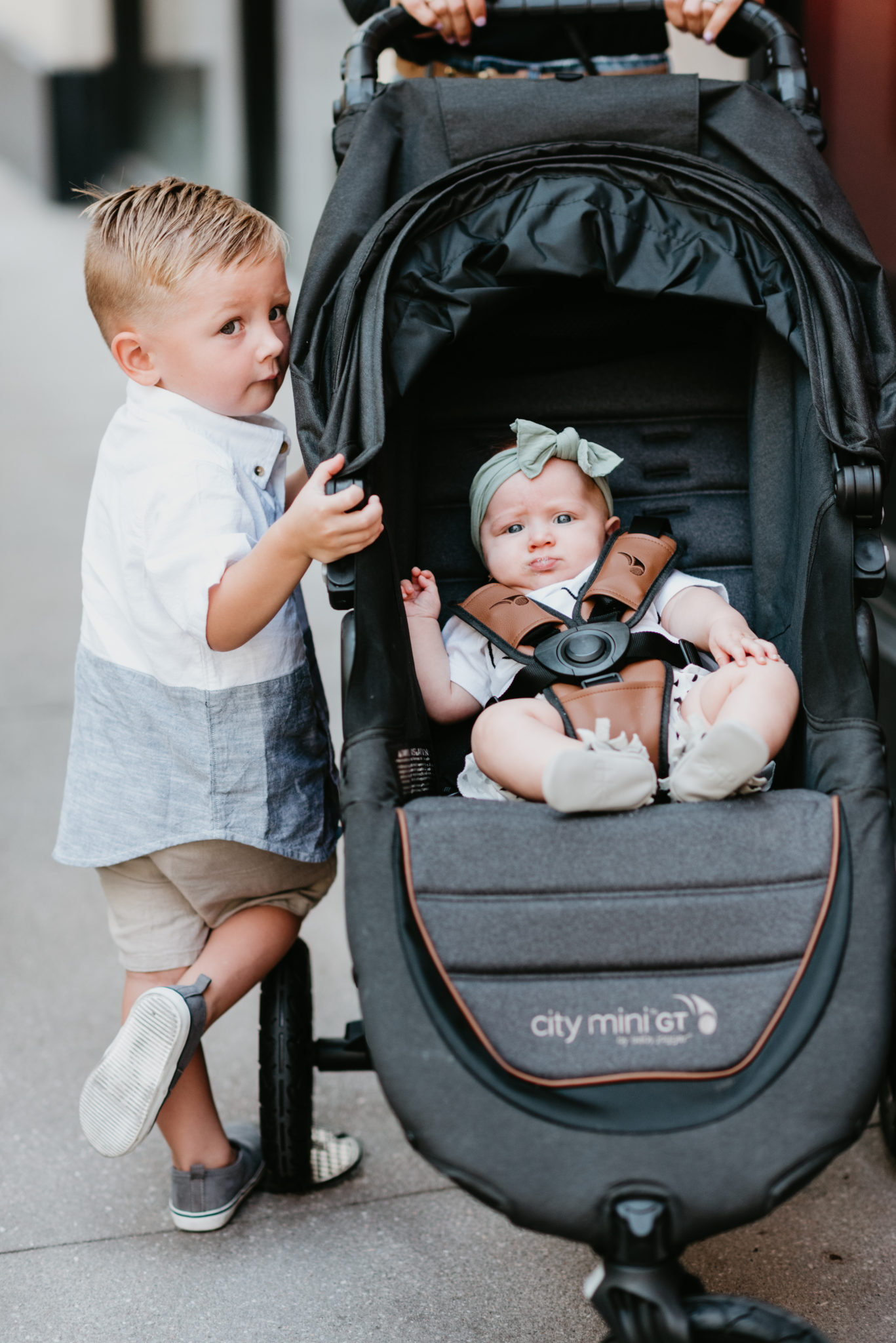 Baby Jogger City Mini GT Stroller review featured by popular Las Vegas life and style blogger, Outfits & Outings
