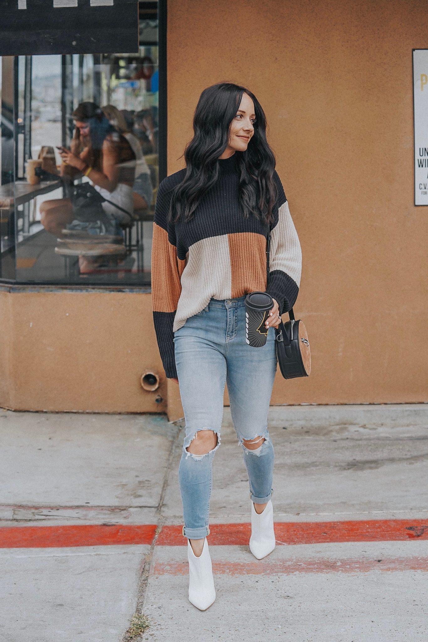Cute Fall Sweaters You'll Want for the Season featured by popular Las Vegas fashion blogger, Outfits & Outings: Nordstrom Colorblock Sweater