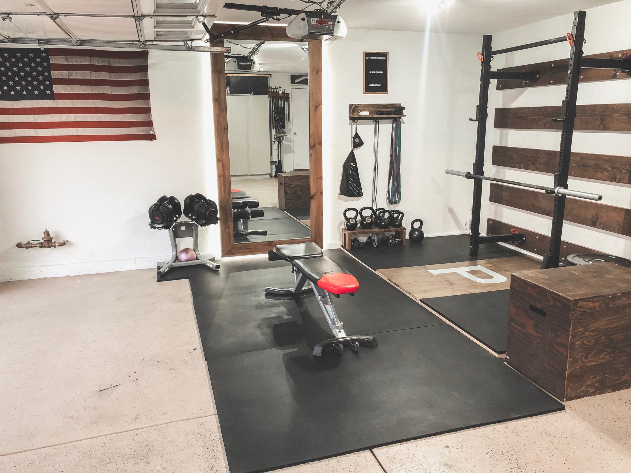 Garage Gym Ideas featured by top US lifestyle blog, Outfits & Outings