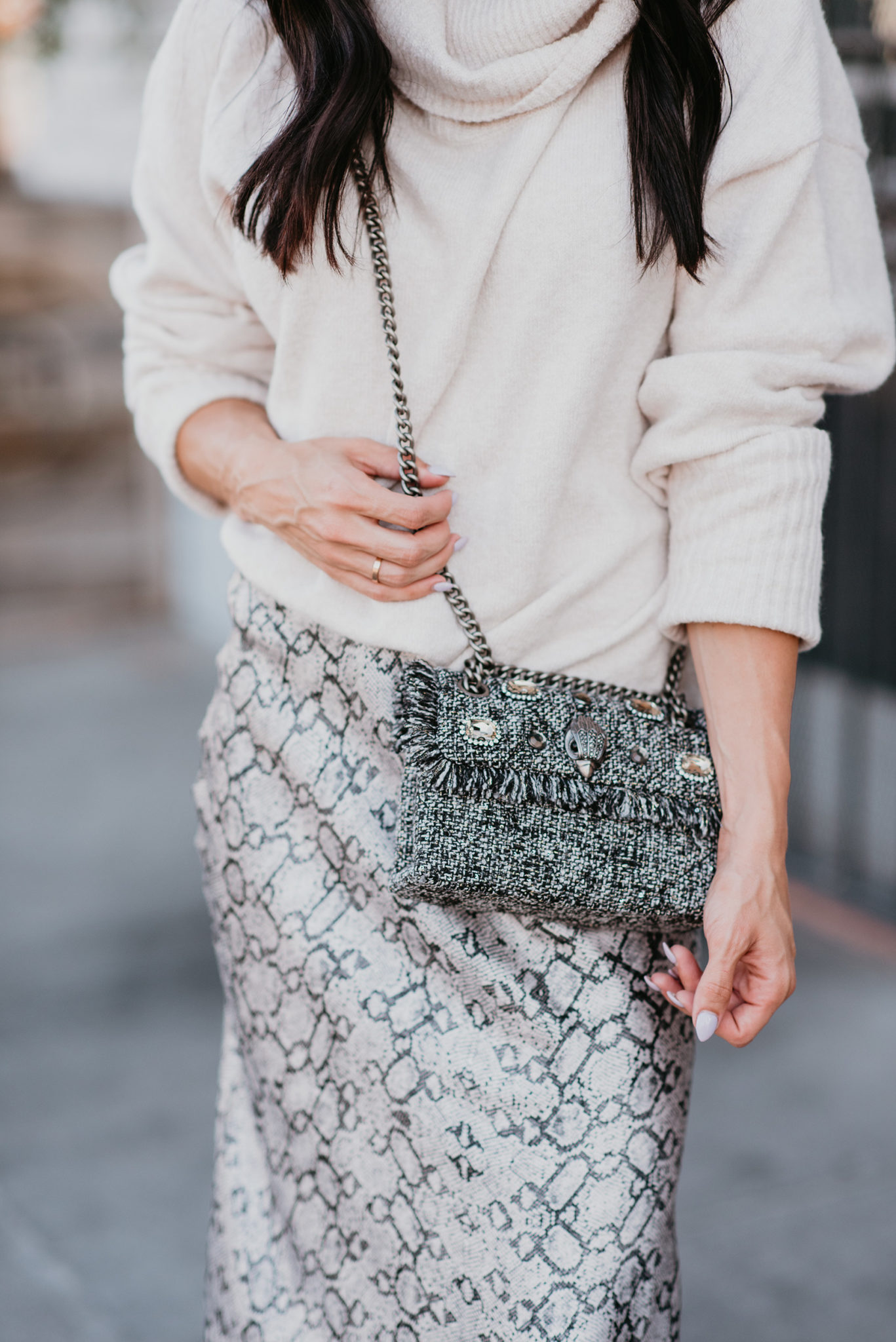 Nordstrom Anniversary Sale: Top Shoes & Accessories Favorites featured by top US fashion blog, Outfits & Outings: image of a Kurt Geiger tweed crossbody