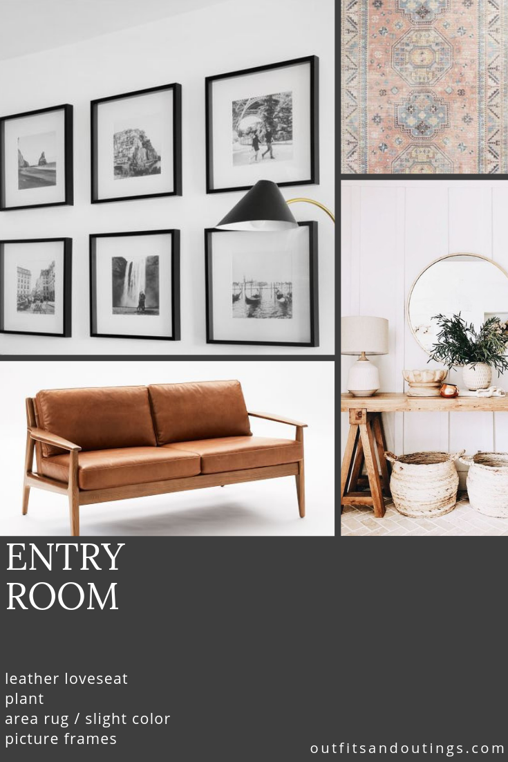 Modern Farmhouse Mood Board featured by top US life and style blog, Outfits & Outings: entry room