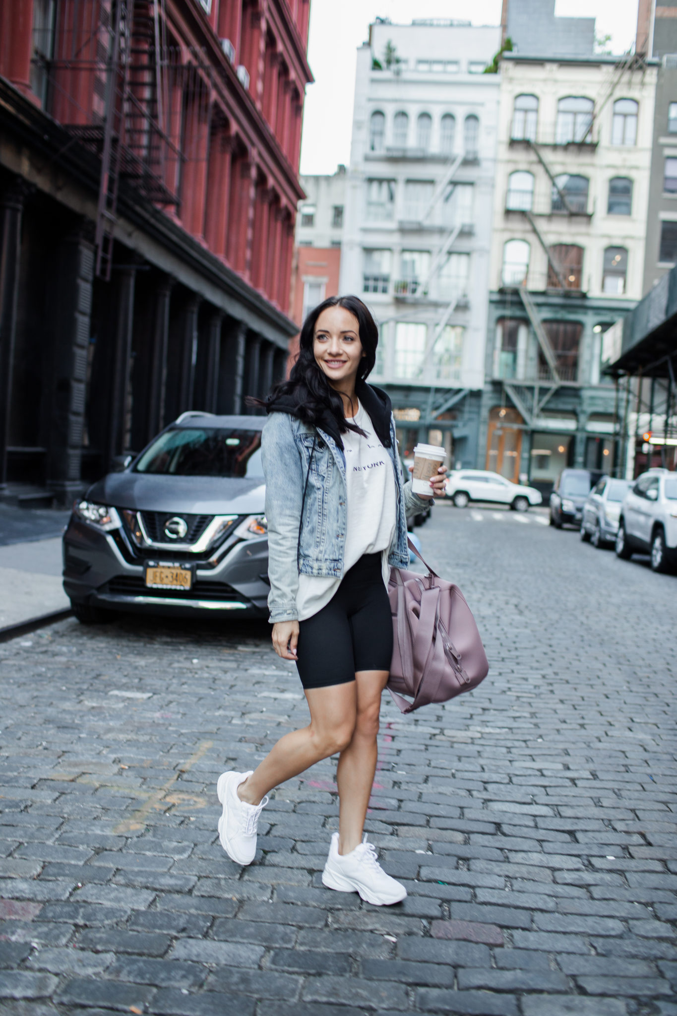 Biker Short Outfit Ideas for Fall featured by top US fashion blog, Outfits & Outings
