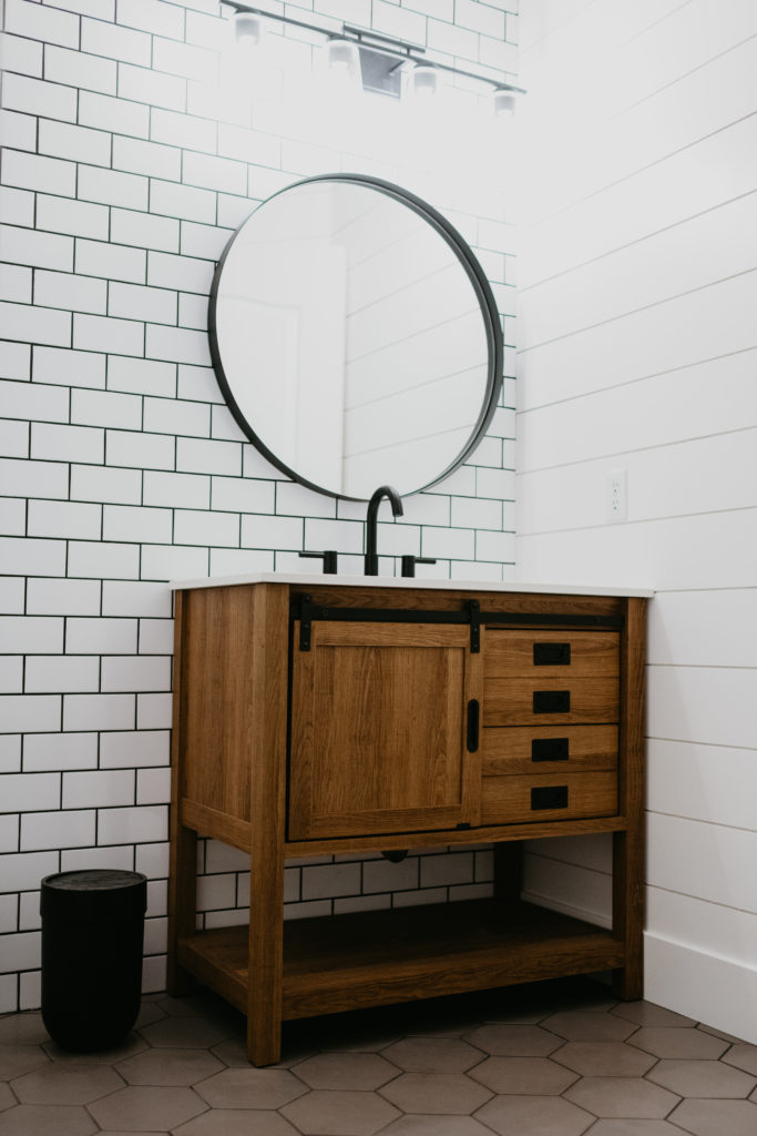 Room Reveal!  Modern Farmhouse Bathroom Decor Ideas | Outfits & Outings