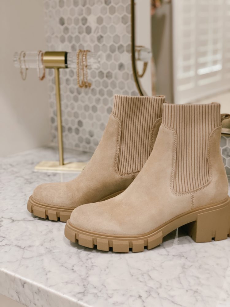 Nordstrom Anniversary Sale 2021 by popular Las Vegas fashion blog, Outfits and Outings: image of a tan suede ankle boots. 