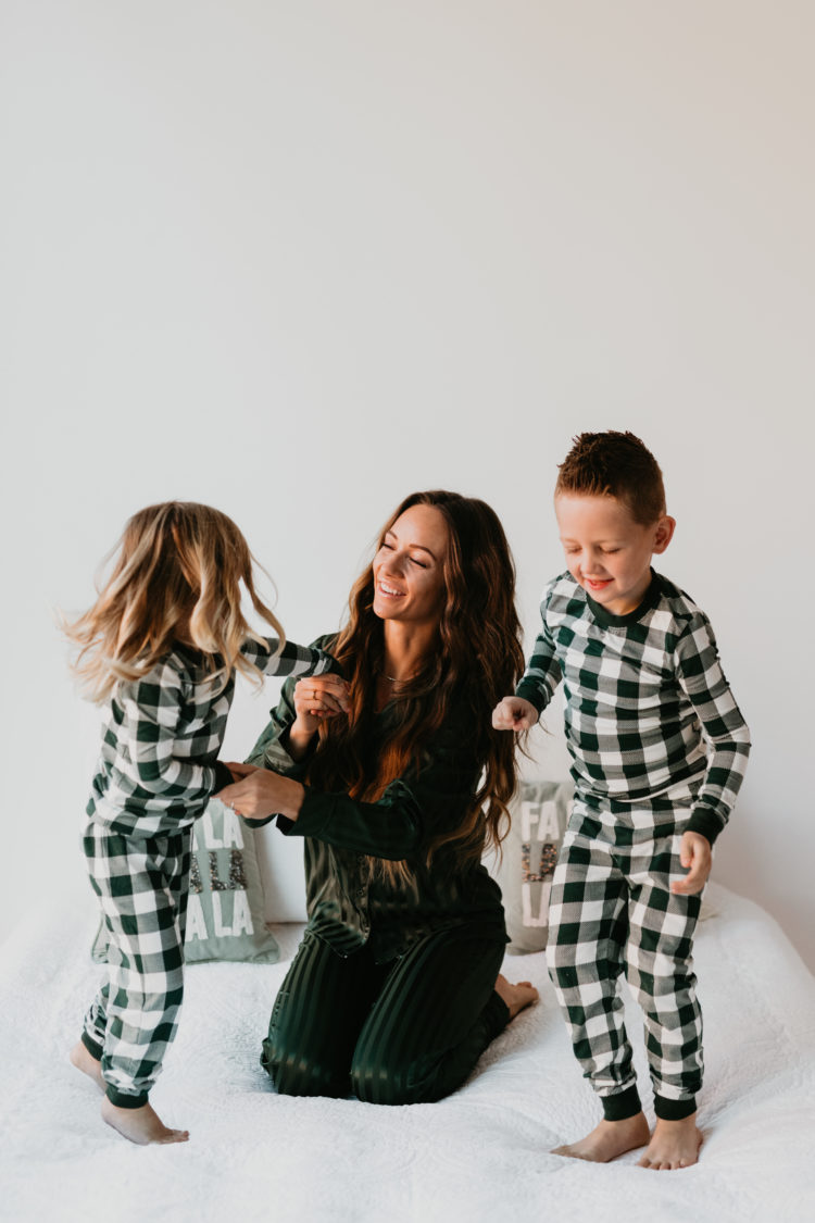 The Best Matching Family Christmas Pajamas on Sale featured by top Las Vegas blogger, Outfits & Outings